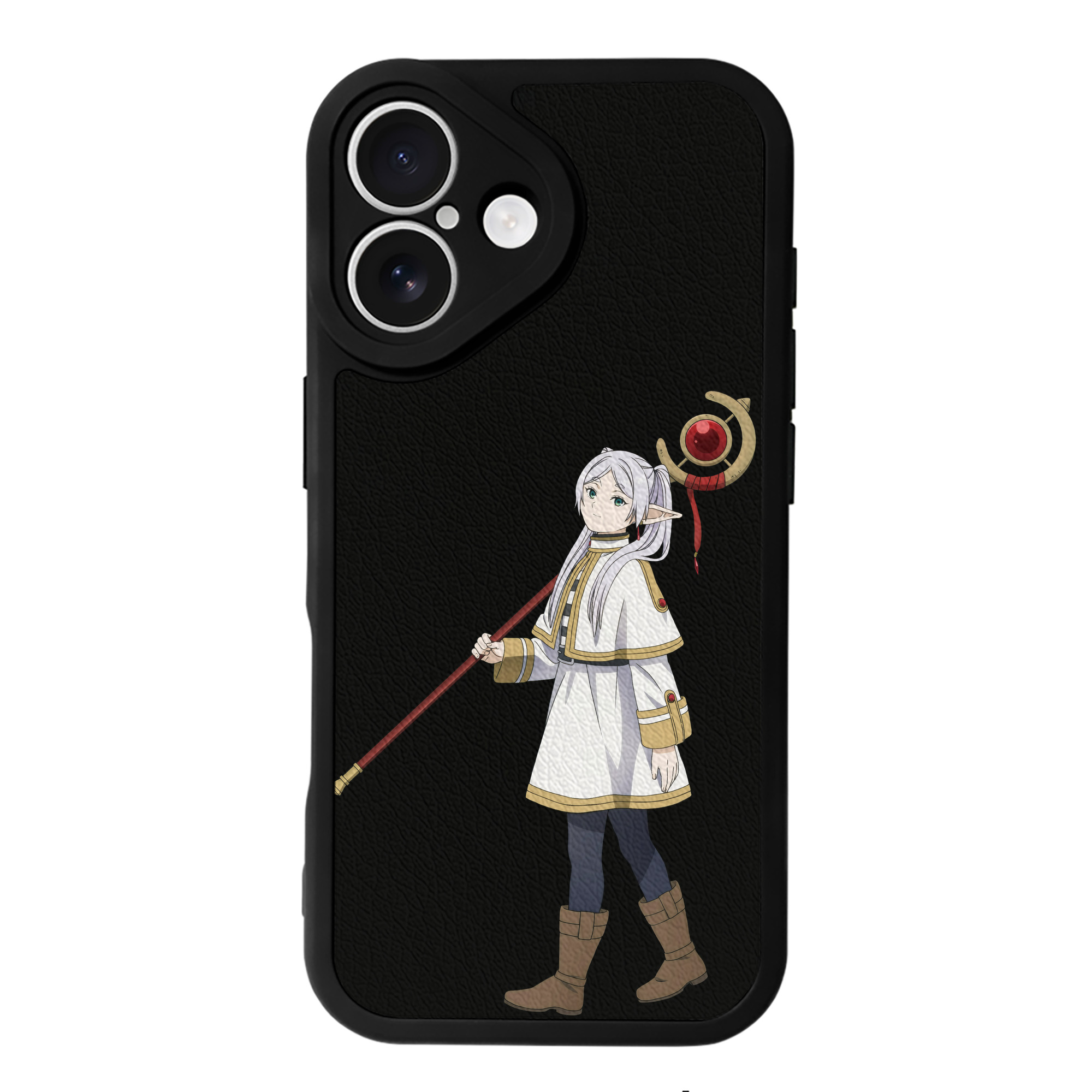 （画像用） 葬送のフリーレン Frieren 【iPhone 16シリーズ対応】シリコンスマホケース（レザー調） 材質：シリコン